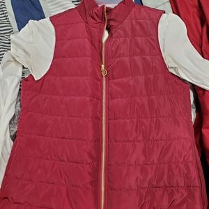 MICHAEL KORS NWOT vest puffer burgandy